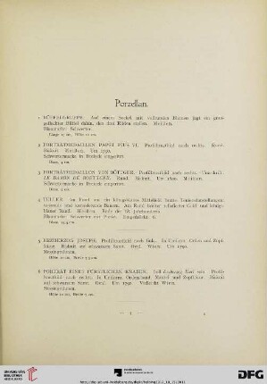 Porzellan (Nr. 1-37)