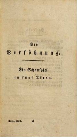 Neue Schauspiele, 2