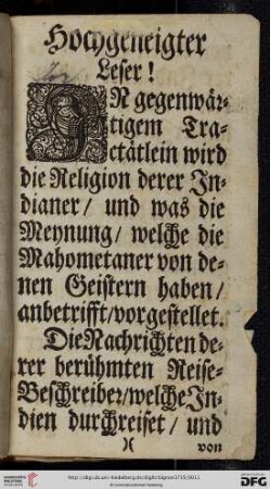 Hochgeneigter Leser!
