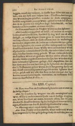 Het XXII. Capittel