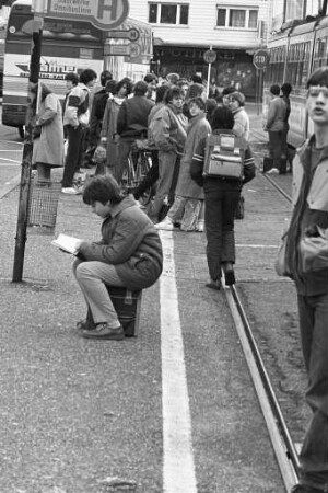 Aktion der Arbeitsgemeinschaft Verkehr der Bürgeraktion Umweltschutz Zentrales Oberrheingebiet BUZO zur Einrichtung einer ständigen Omnibusverbindung zwischen Durlach und Ettlingen