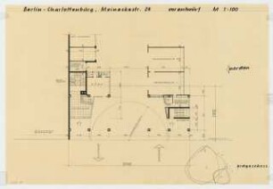 Wohn- und Geschäftshaus Meinekestraße 24, Berlin-Charlottenburg: Grundriss Erdgeschoss 1:100