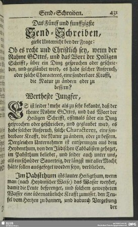 Das Fünff und funffzigste Send-Schreiben