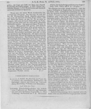 Die Parabeln des Vaters Bonaventura. Ein vertreffliches Hülfbüchlein für Seelsorger, Lehrer und Eltern zur Versinnlichung christlicher Wahrheit und Sittenlehre. Lfg. 1. Sulzbach: Seidel 1830 Auch u. d. Titel: Unterhaltungsschriften von katholischen Verfassern mit Rücksicht auf Sittenreinheit und gute Gesinnung ausgewählt