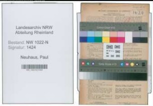 Entnazifizierung Paul Neuhaus , geb. 25.09.1905 (Polizist)