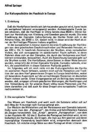 121-138, Zur Kulturgeschichte des Haschisch in Europa