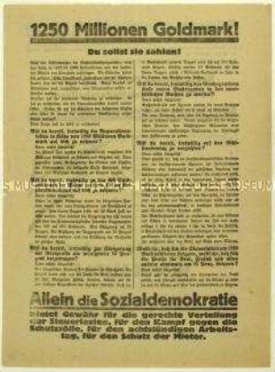 Aufruf der SPD zur Reichstagswahl am 7. Dezember 1924