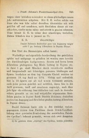 Ueber Daniel Holzman's Fronleichnams-Spiel v. J. 1574