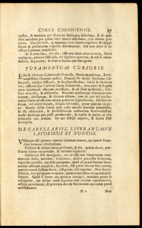 Iuramentum Cursoris.