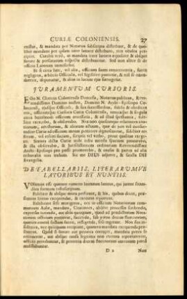 Iuramentum Cursoris.