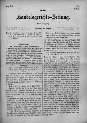 No. 31. 28. August 1878
