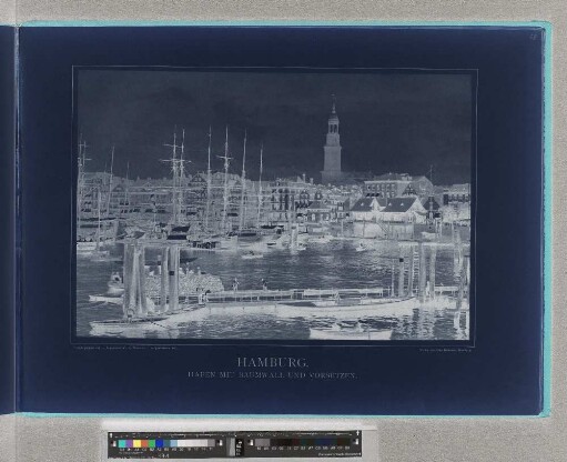 Hamburg : Hafen mit Baumwall und Vorsetzen