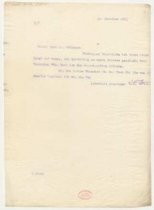 Brief an Ludwig Volkmann : 23.12.1913