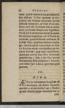 XV. Aevum
