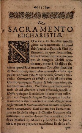 Tractatus Theologicus De Sacramento Eucharistiae, Et Sacrificio Altaris, Nec Non De Sacramento Ordinis