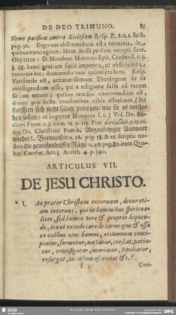 Articulus VII. De Jesu Christo