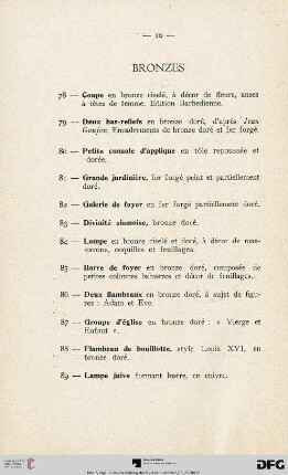 Bronzes (Nr. 78-93)