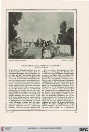 Grosse Berliner Kunstausstellung 1915