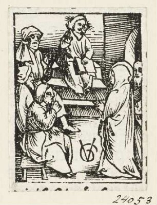 Christus im Tempel lehrend, Blatt 12 aus: "Postilla Guillermi super Epistolas et Euangelia", Basel 1515