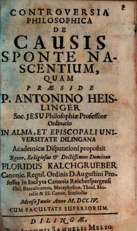 Controversiae de causis sponte nascentium