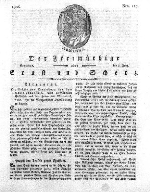 Nro. 113, Sonnabend, den 7. Juny 1806