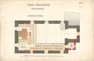 Dolmetsch, Heinrich; Oberfischach; Ev. Pfarrkirche, Restaurierung - Empore (Grundriss)