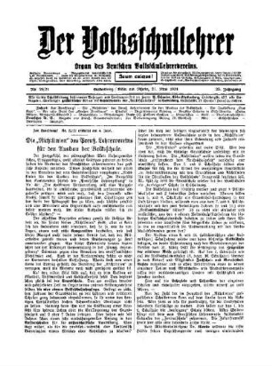 Die "Richtlinien" des Preuß. Lehrervereins für den Ausbau der Volksschule