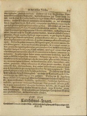 Cap. XLVI. Catechismus-Fragen