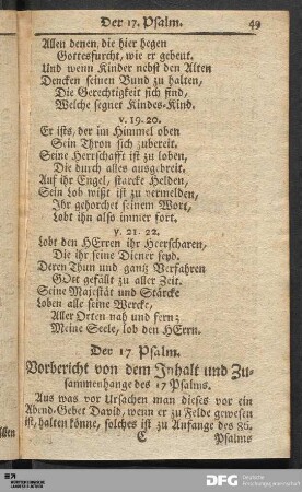 Der 17. Psalm.