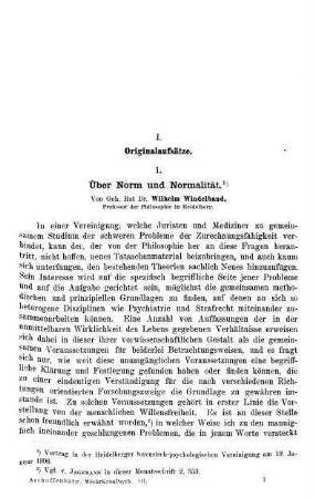 1-13, Über Norm und Normalität