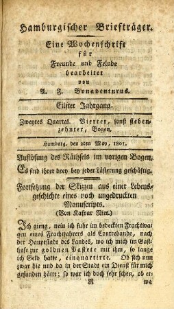 Vierter, sonst siebenzehnter, Bogen