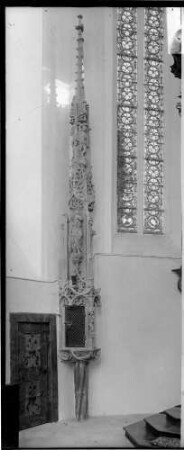 Stetten Ehemaliges Kloster - Klosterkirche Sankt Johannes Baptist Sakramentshäuschen mit dem Heiligen Christopherus von Peter von Koblenz