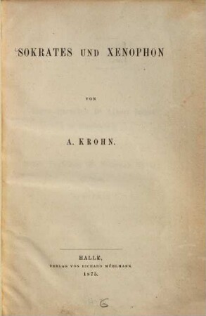 Sokrates und Xenophon