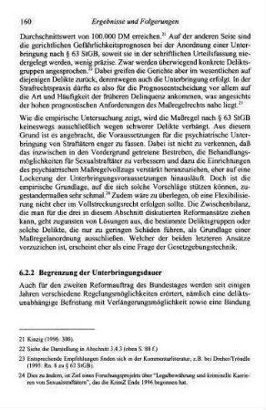 160-164, 6.2.2 Begrenzung der Unterbringungsdauer