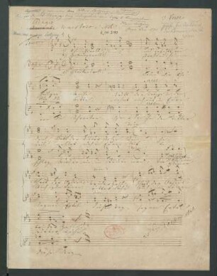 Ahnungsvoll und erfasst von heil'ger Weihe; Coro maschile; Es-Dur; LoWV 70