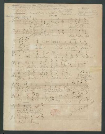 Ahnungsvoll und erfasst von heil'ger Weihe; Coro maschile; Es-Dur; LoWV 70