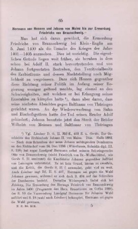 Hermann von Hessen und Johann von mainz bis zur Ermordung Friedrichs von Braunschweig.