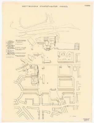 Staatstheater Kassel: Lageplan - Axonometrie 1:1000