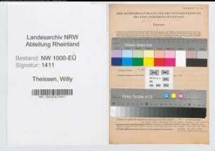 Entnazifizierung Willy Theissen, geb. 23.05.1892 (Elektriker)