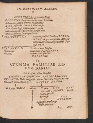 II. Stemma Familiae Regum Daniae.