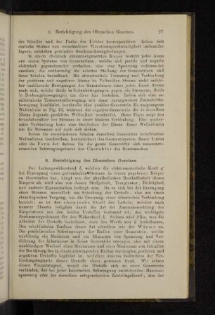 8. Berichtigung des Ohmschen Gesetzes.