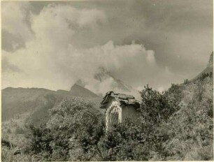 Das Matterhorn in den Wolken
