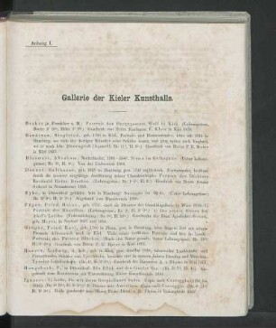 Gallerie der Kieler Kunsthalle.