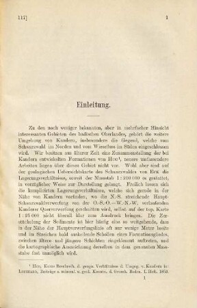 Untersuchungen über die geologischen Verhältnisse zwischen Kandern und Lörrach im badischen Oberlande