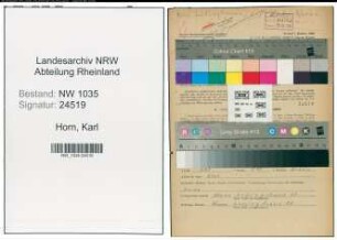 Entnazifizierung Karl Horn , geb. 23.03.1903 (Sattler)
