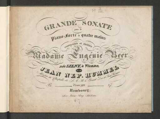 Grande sonate op. 92 : pour le piano-forte à quatre mains ; Oeuv. 92