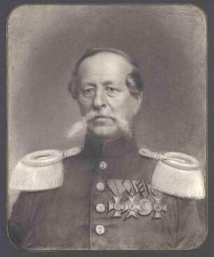 Albrecht Friedrich von Baldinger, Oberst und Kommandeur von 1850-1857, Brustbild