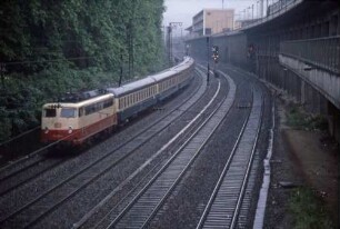 Stuttgart Hbf. Block Rosenstein Ferngleis Lok 112 269 D-Zug UIC-X-Wagen