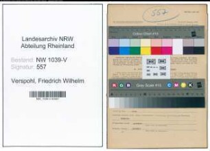 Entnazifizierung Friedrich Wilhelm Verspohl , geb. 10.10.1897 (Landwirtschaftsrat)