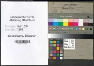 Entnazifizierung Elisabeth Sassenberg , geb. 16.07.1893 ()